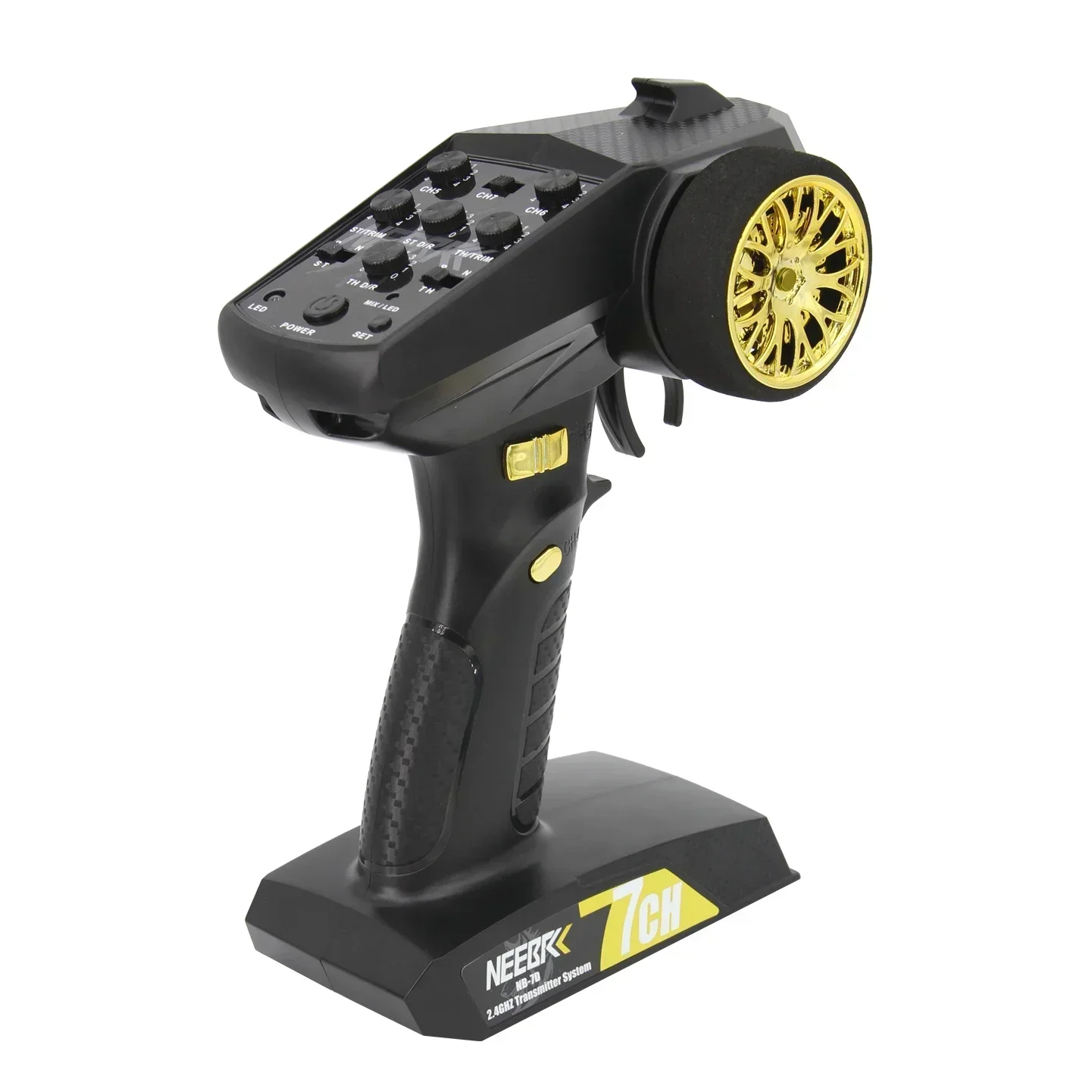 NEEBRC 7CH 2.4Ghz Radio System Transmitter with 6 Pin Light Plug Receiver 7 Channel Remote Control for MN168 MN99S MN82 MN Car