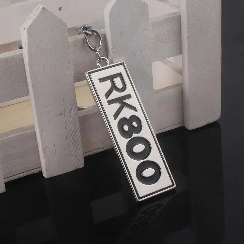 Game Detroit Become Human Keychain Connor RK800 Logo Metal Key Chain for Women Men Car Keyring Jewelry