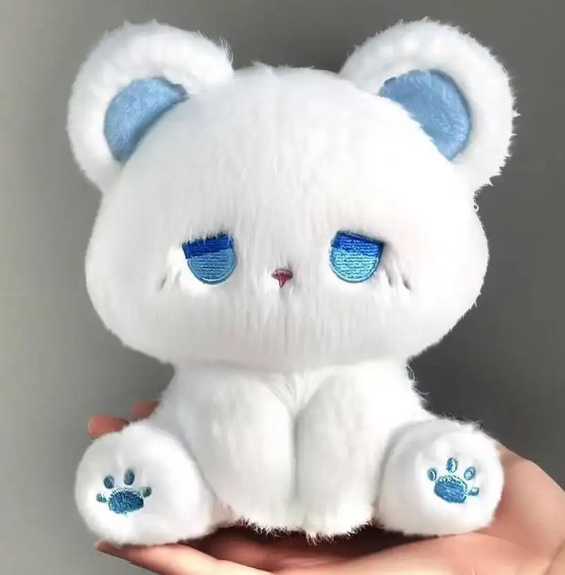 

Plush Cat Doll Cute Emo Lazy White Fluffy Stuffed Animal Toy Desk Companion Birthday Gift For Friends Classmates Girlfriend