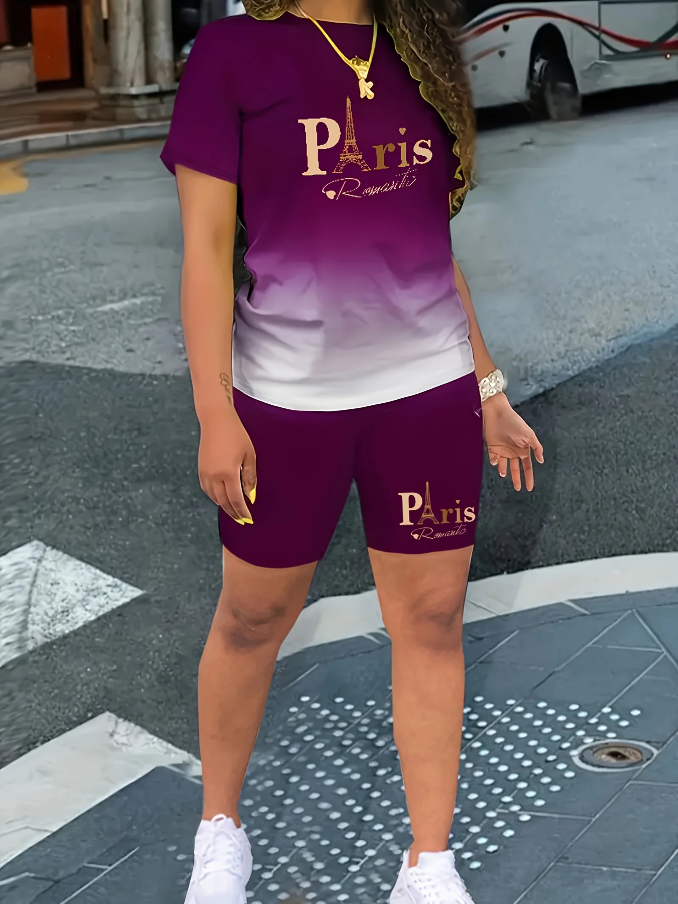 

2025 модная летняя шикарная футболка с градиентом и 3D принтом, комплект с шортами, повседневный спортивный костюм в уличном стиле в стиле хип-хоп, спорт на открытом воздухе