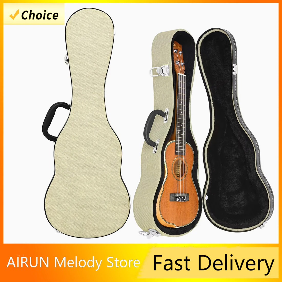 

IRIN 23-дюймовая гавайская гитара с жестким корпусом и большим отделением для хранения, противоугонная и водонепроницаемая, подходит для концертов