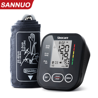 Sinocare Blood Pressure Monitor Digital Sphygmomanometer Automatic Tensiometer Tonometer Home Medical Use Heart Rate Pulse Meter