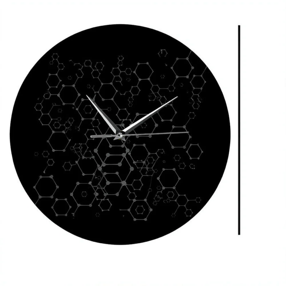 Modern Chemistry Wall Clock Scientific Element Design Artistic Hanging Decor Silent Quartz Clock For Office Lab