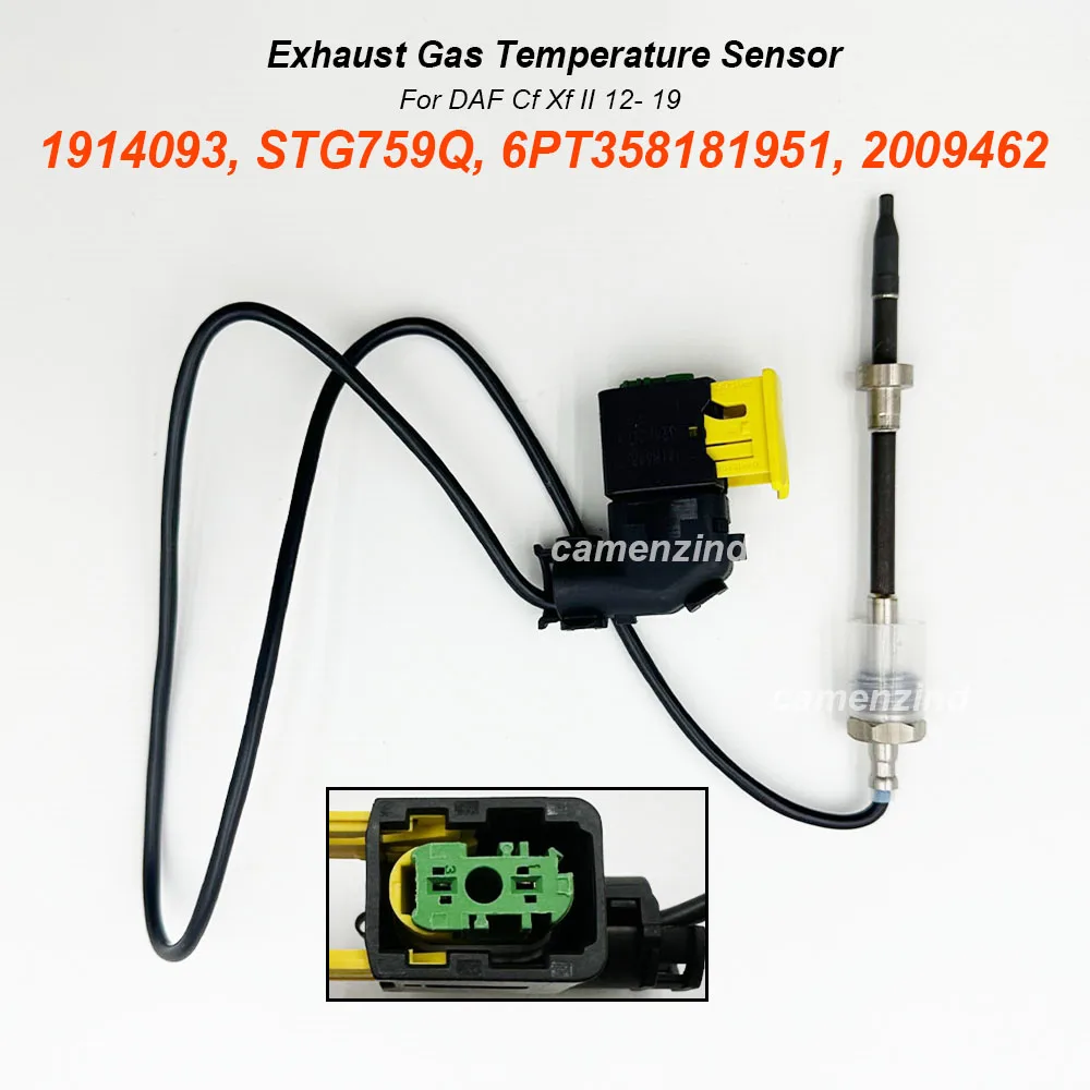 

1914093 STG759Q 6PT358181951 2009462 New Exhaust Gas Temperature Sensor High Quality For DAF CF65 LF55 XF105 CE162C Heavy Duty