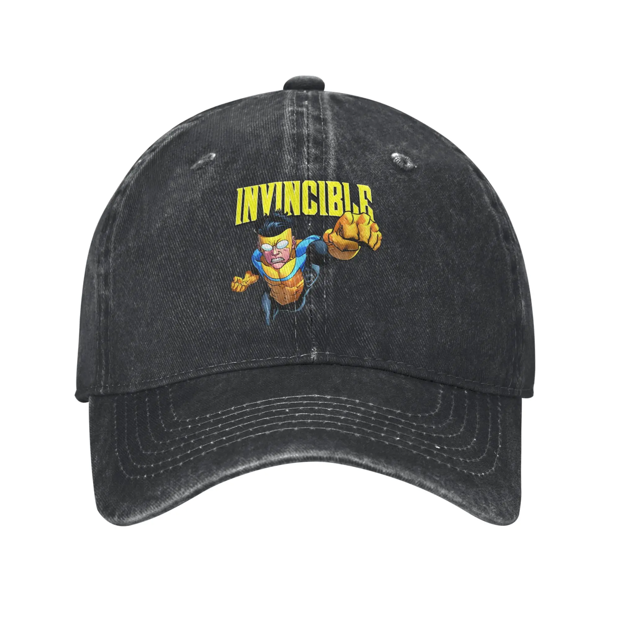 Invincible Comic Anime Baseball Caps Vintage Distressed Denim  Snapback Hat for Men Women Running Unstructured Soft Hats Cap