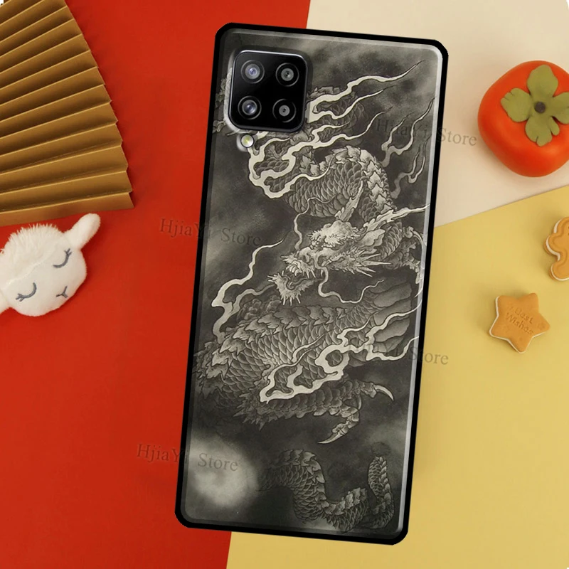 Ancient Japanese Dragon Case For Samsung Galaxy A71 A70 A51 A12 A41 A31 A21S A20e A72 A52 A30 A40 A50 A02 Cover