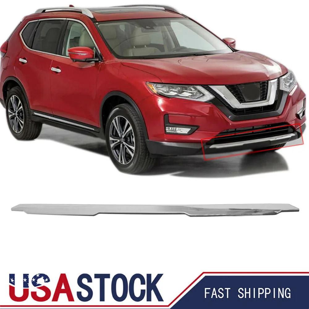 For 2017-2020 Nissan Rogue Front Lower Bumper Chrome Moulding Trim 62072-6FL0A