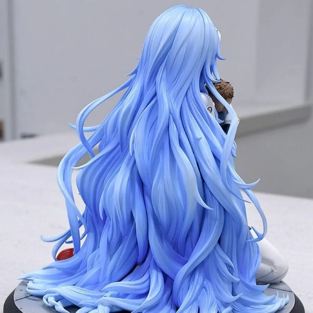 Neon Genesis Evangelion Figur: Kniende Langhaarige Rei Ayanami, Anime-Modellstatue & Schreibtisch-Dekoration – Detail 8
