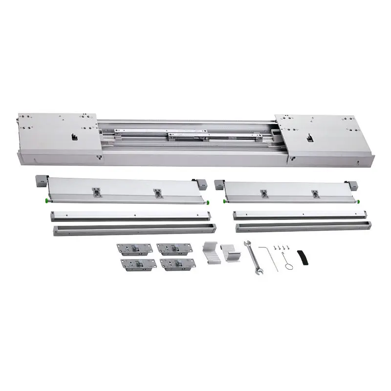 Electric bus translation door track without lower rail TV cabinet guide rail lying flat damping buffer invisible sliding door