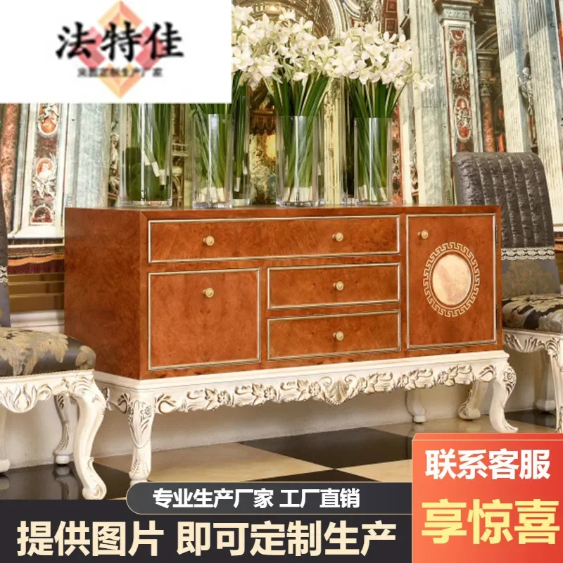 For European Style Neoclassical Entrance Cabinet Luxury Partition Shoe Storage Sideboard Decorative Console Table for Villa