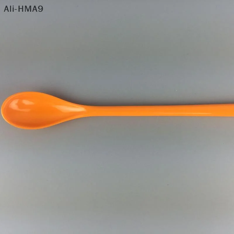 

2025 1Pc Macarons Stirring Coffee Spoon Plastic Long Handle Tea Coffee Dessert Spoon Kitchen Tableware Spoon for Home Restaurant