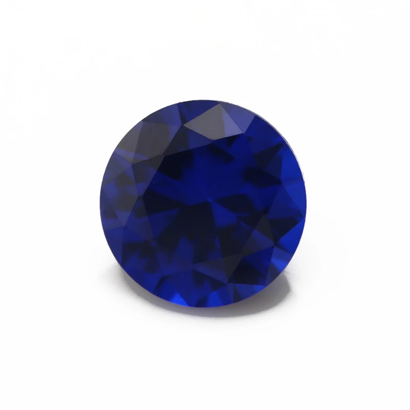 Blaue synthetische Spinell-Steine, runder Brillantschliff, 1 mm–12 mm, lose Edelsteine zur Schmuckherstellung, 112 # 113 # 114 # Farbe – Detail 11
