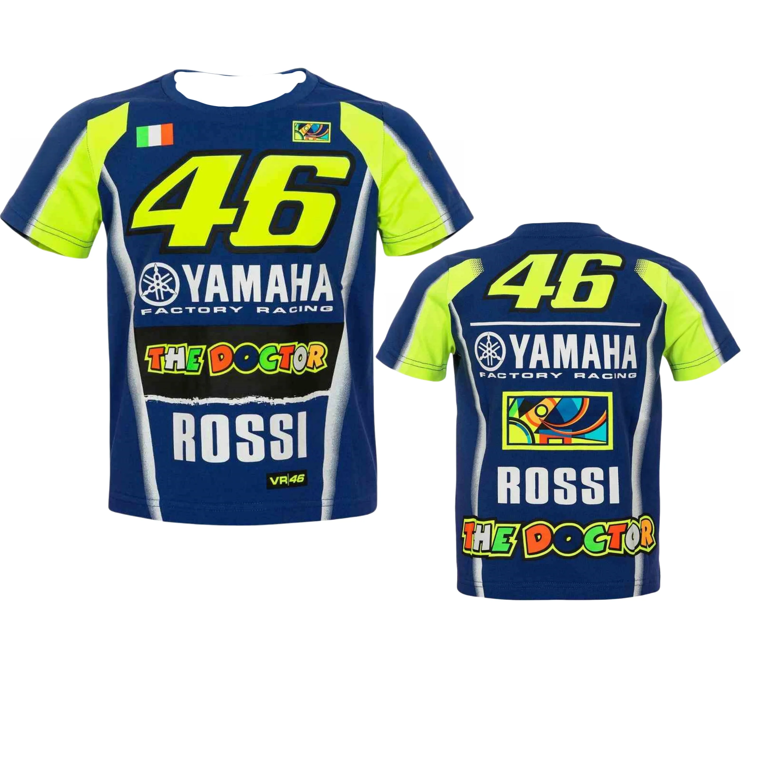 2026 Yamaha caliente No. 46 Camiseta del equipo de motocicletas, traje de carreras transpirable de secado rápido, camiseta de verano, Top de moda Unisex para adultos