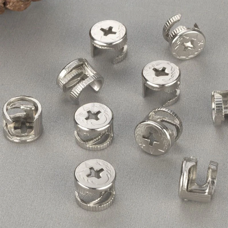 Dia 10-15mm Three-In-One Connector Eccentric Wheel Lock Screw Nut Furniture Screw Wardrobe/Drawer Furniture Connector Fastener