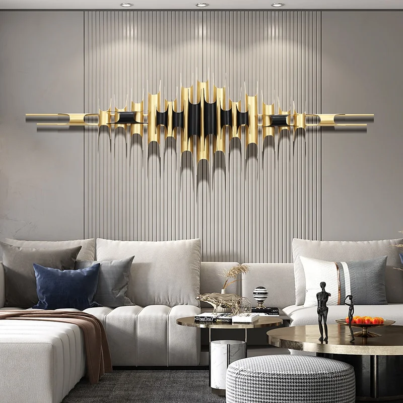 # Hot Factory Promotion Light Luxury Nordic Metal Wrought Iron 3D Overlapping Wall Decoration