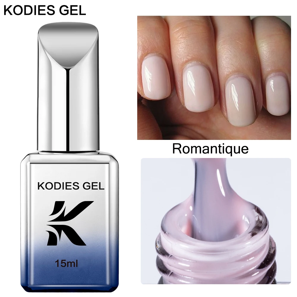 

KODIES GEL Neutral Pink Gel Nail Polish Semi Permanent UV/LED Milky Nude Color Gel Varnish Soak Off Jade Manicure Nails Art
