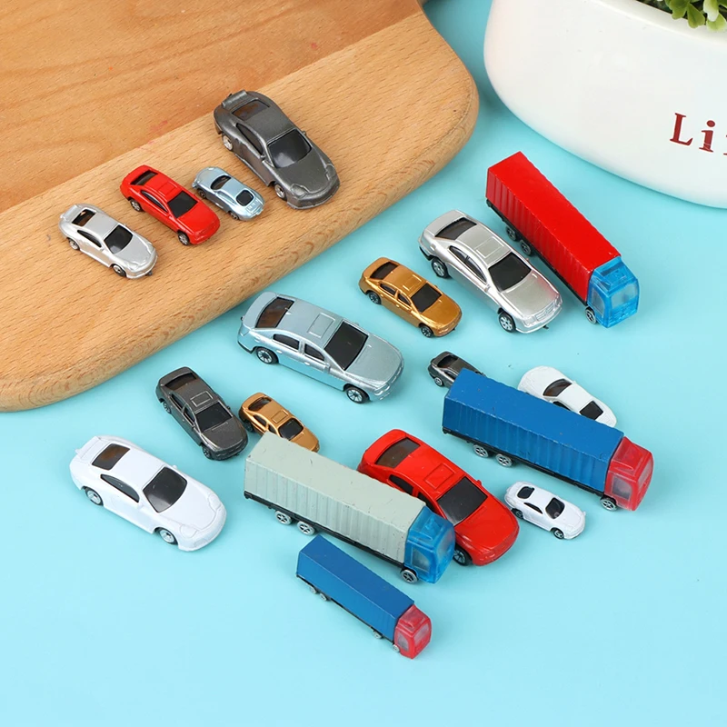 1:100-200 Dollhouse Miniature Car Truck Container Model Car Toy Doll Decor Toy Birthday Boy Gifts