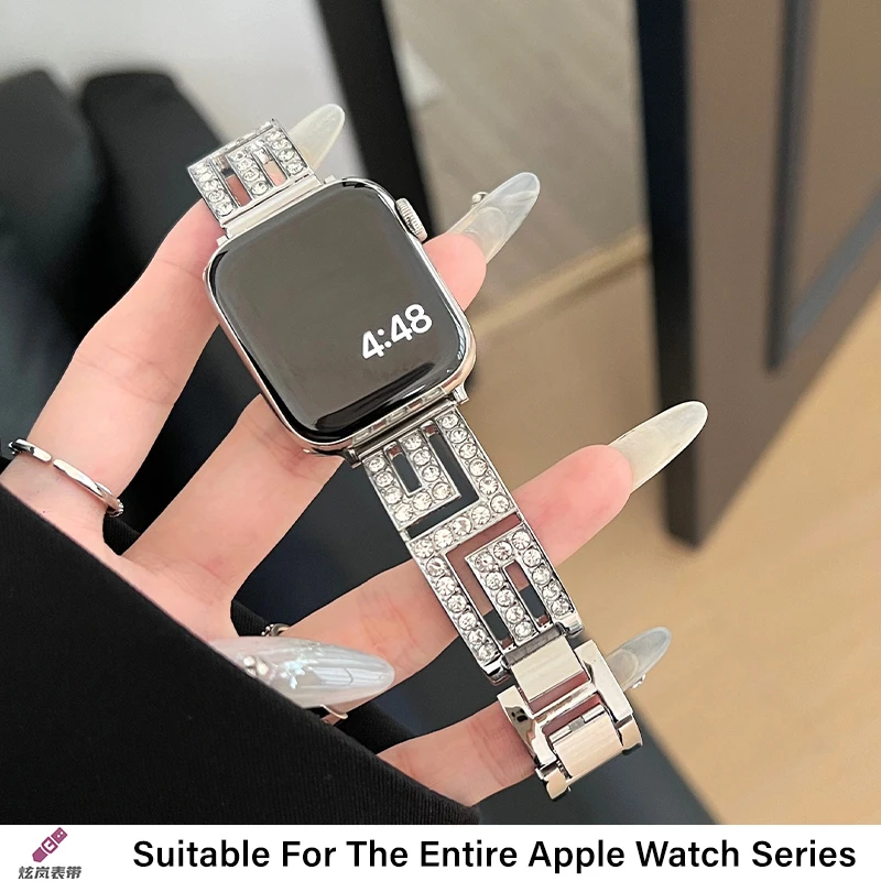 Coppia di cinturini di lusso per Apple Watch UItra 2 9 8 7 6 5 4 SE Braccialetti a spirale per serie IWatch 42mm 40mm 38mm 49mm 45mm 44mm Band