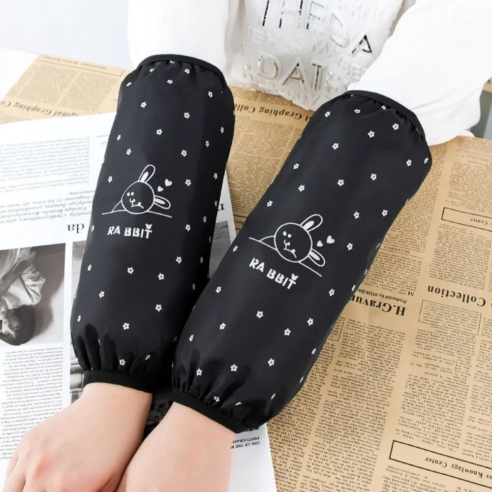 New Waterproof Sleeves Women Antifouling Office Sleeves Men Long Work Sleeves Cute Cartoon Kitchen Dishwashing Cleaning Sleeves