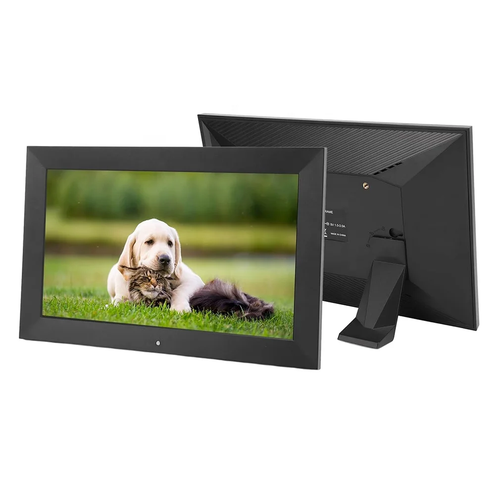 

Цифровая рамка для фотографий, 10-дюймовая цифровая фоторамка с дисплеем Ips, петлевое видео/картина с фоновой музыкой/календарем/часами