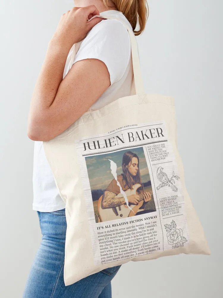 

Julien Baker Newspaper Tote Bag shopper bags Shopper bag Gift bag tote custom