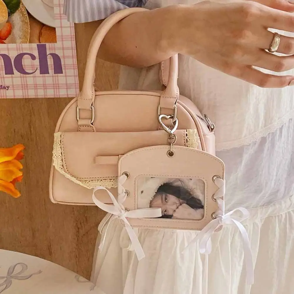 Kawaii الكورية المعبود Balletcore Photocard حامل الشريط DIY بها بنفسك بولي PU Photocard حامل بطاقة كم غطاء بطاقة الهوية حافلة حامل بطاقة الطالب