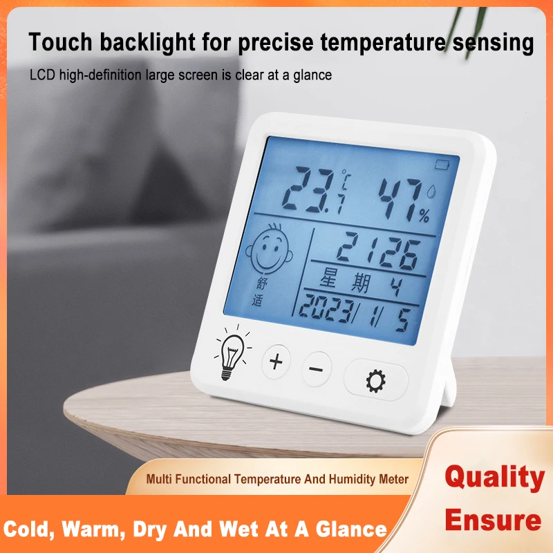 LCD Digital Thermometer Hygrometer Indoor Room Electronic Temperature Humidity Meter Sensor Gauge Weather Station For Home