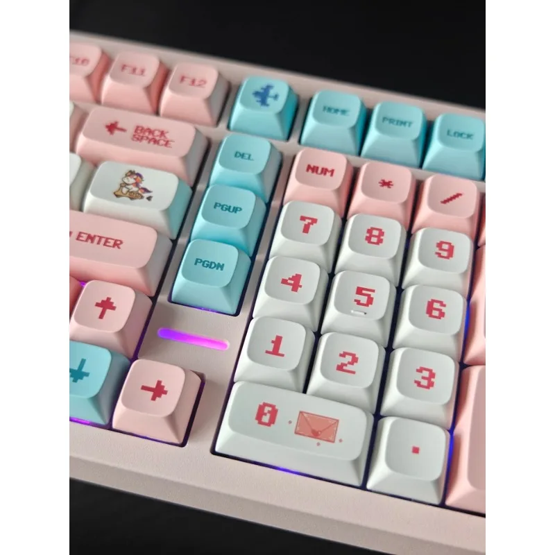 Teclas Temáticas Estilo Pixel, Perfil XDA, Material PBT, Teclas de Juego Hua con Efecto de Calor Ascendente, Adecuadas para Teclados Mecánicos