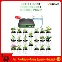 Automatic Double Pump Watering System Irrigation Kit with 30Day Programmable Water Timer for Indoor Garden Greenhouse Hydroponic
