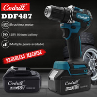 For 18V Makita DDF487 Cordless Driver Drill 1700RPM Brushless Electric Impact Screwdriver LED Rechargeable Power Tool
