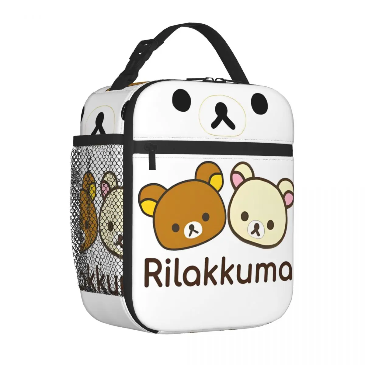 Rilakkuma Insulated Lunch Bag High Capacity Kawaii Bears Lunch Container Thermal Bag Tote Lunch Box College Outdoor Bento Pouch