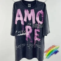 Camisetas lavadas de Saint Amore is Love para hombres y mujeres, camiseta Unisex de la mejor calidad