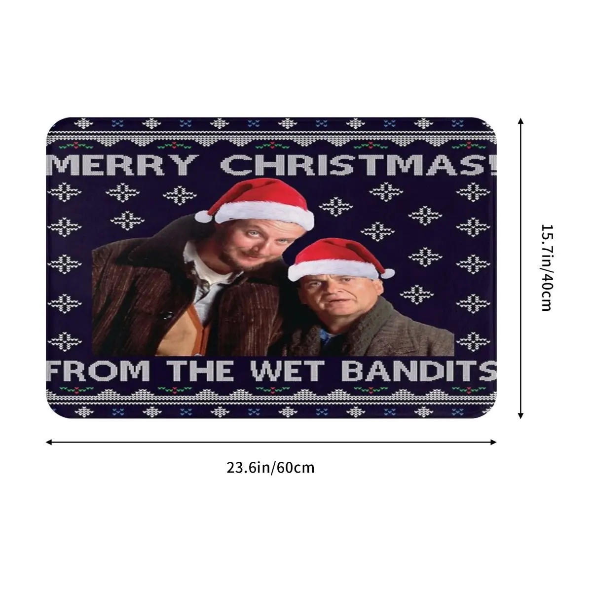 Merry Christmas From The Wet Bandits Home Alone 40x60cm Carpet Polyester Floor Mats Modern Bathroom Carpets