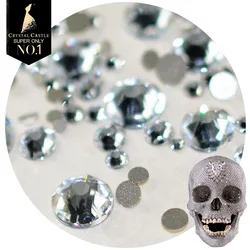 Crystal Castle 1440p Mix SS6 SS8 SS10 SS12 SS16 SS20 Non Hotfix Strass Glass Glitter Face Diamod Nail Art Rhinestones For Crafts