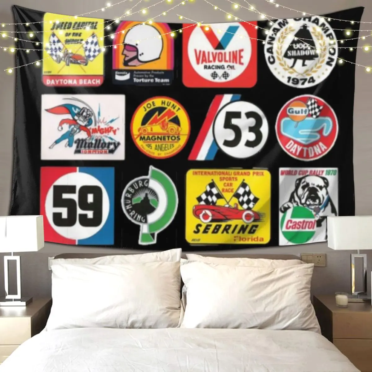 

Magnus Walker-гобелен Urban Outlaw Racing в стиле хиппи, настенный эстетический гобелен для украшения дома для гостиной, общежития