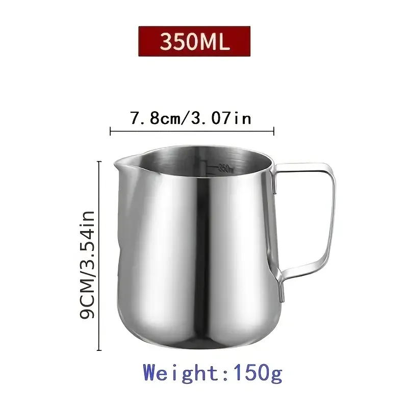 350/600/900 ml Milchkännchen Aufschäumen Krug Mit Skala Edelstahl Kaffee Tasse Krug Latte Espresso Dampfenden cappuccino Tasse