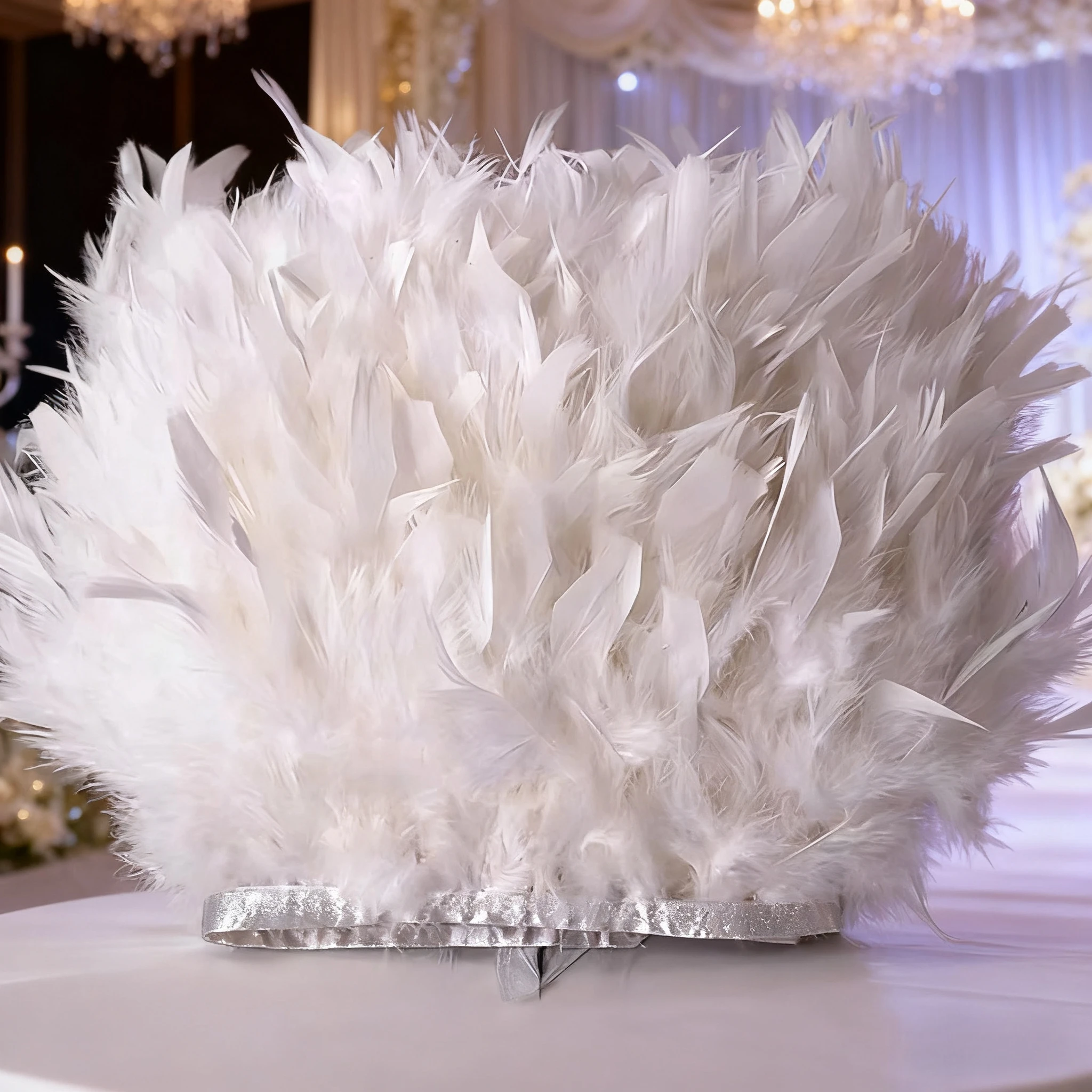 2 متر الأبيض تركيا مارابو الريش تقليم الشريط الريشة الطبيعية DIY بها بنفسك الحرف حفل زفاف الخياطة عيد الميلاد الديكور #1