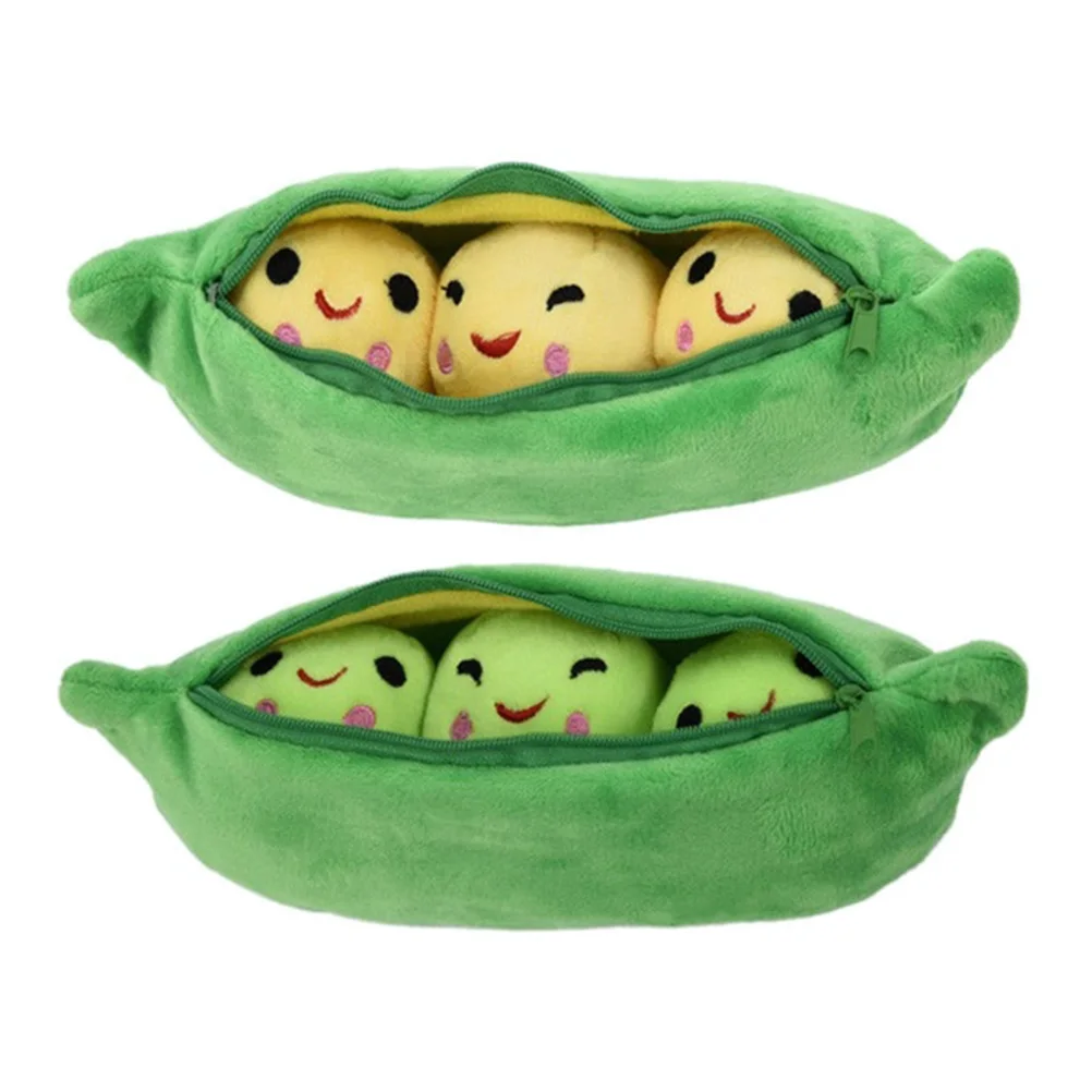 ZK20 ของเล่นตุ๊กตาหมอนนุ่มยัดไส้ Pea Pod ของเล่นเด็กของขวัญ
