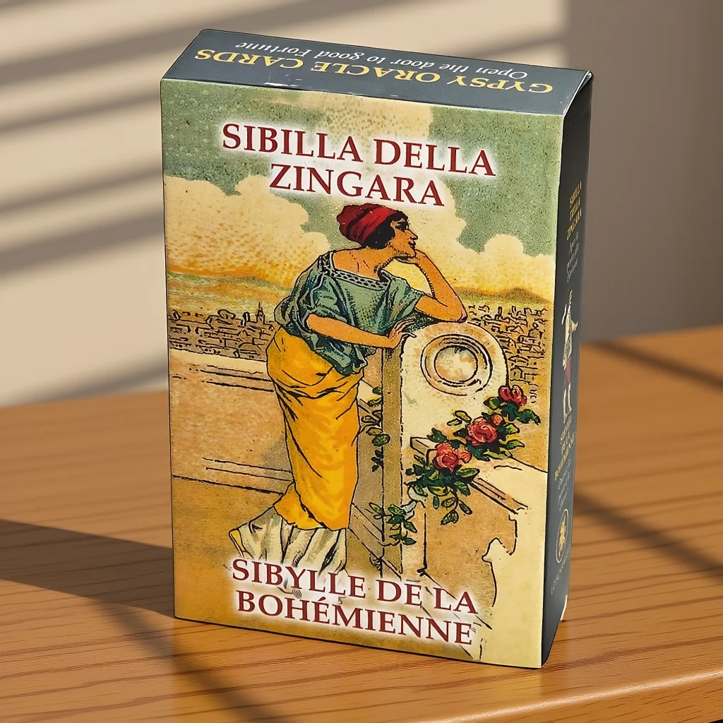 

Gypsy Oracle Deck English and Spanish Edition 52 Pcs Oracle Cards 9*6cm Printed on 350GSM Double-embossed Cardstock