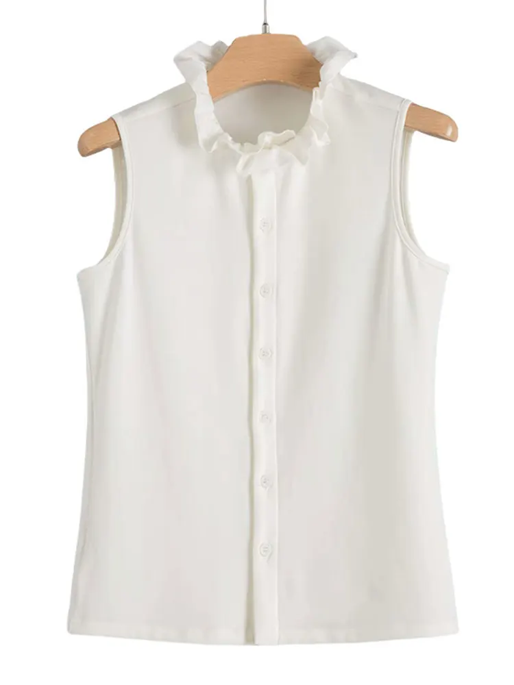 Ele exclusivo casual comute sle blusa gola de renda svel irt roupa interior primavera 2025 na moda topo feminino faion