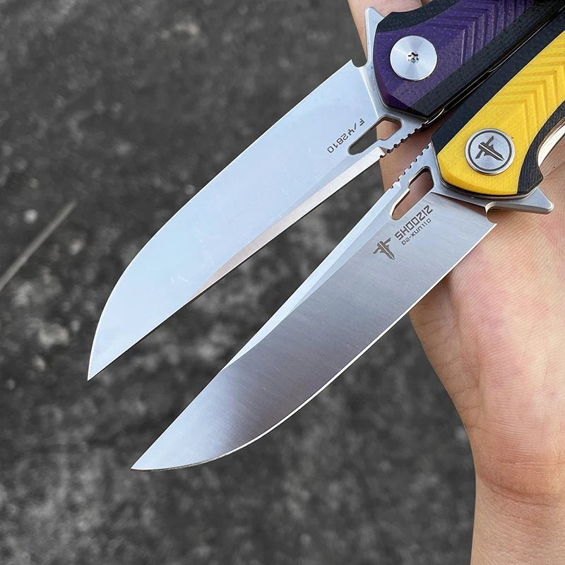 SHOOZIZ XUN110 NEW Folding Tasche Messer D2 Klinge G10 Griff Kugellager Überleben Jagd Camping Tragbare Tactical EDC Messer