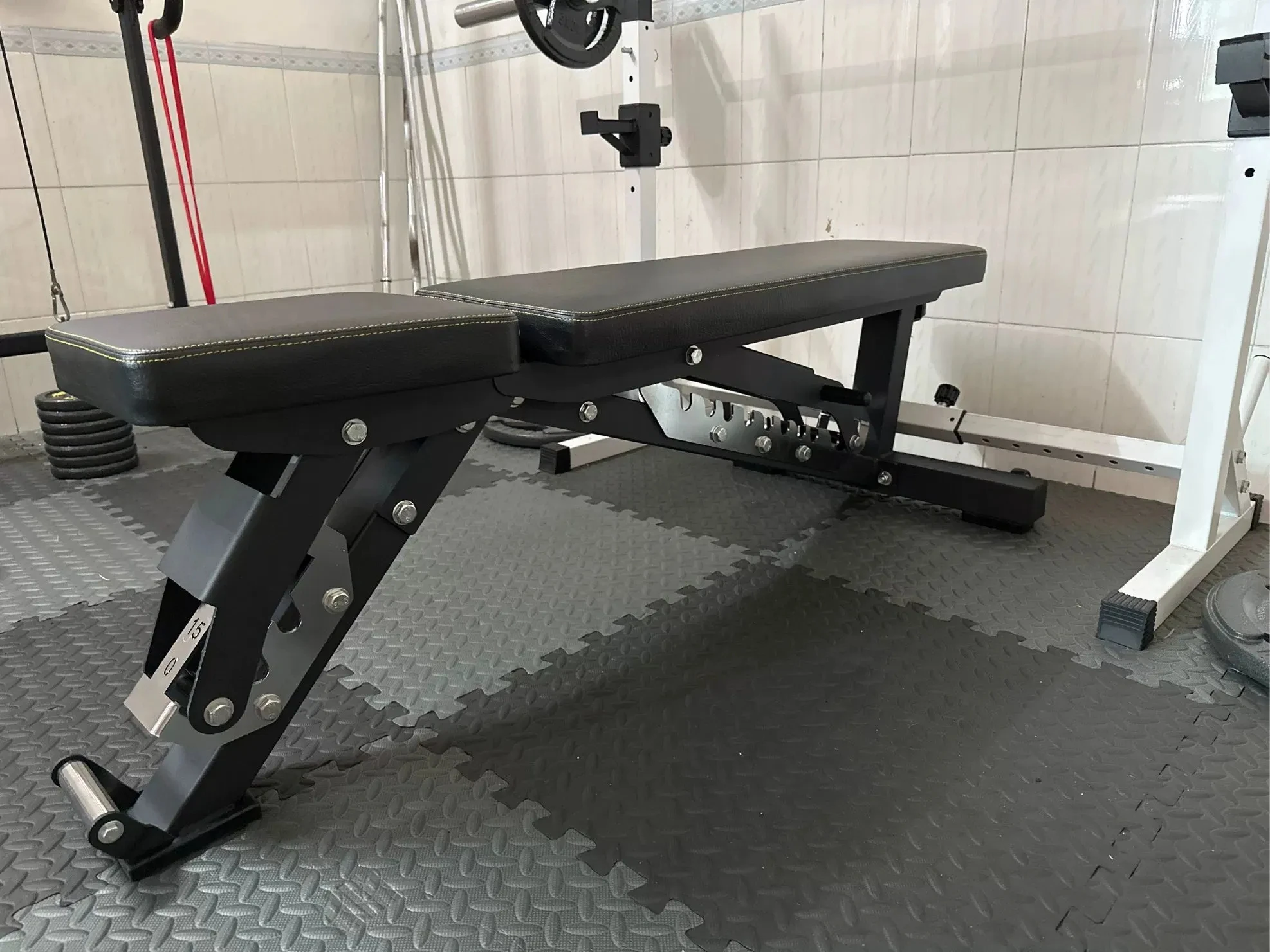 Adjustable Dumbbell Foldable Bench - Practical For Home And Gym Weight Training With Easy Assembly