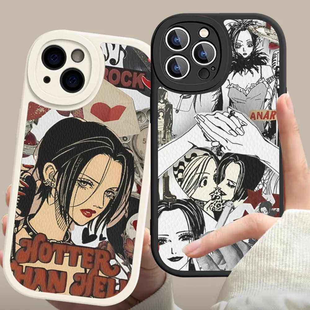 Anime Nana Osaki Phone Case Hard Leather For iPhone 14 13 12 Mini 11 14 Pro Max Xs X Xr 7 8 Plus Fundas