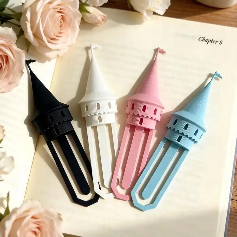 3D Printing Magic Castle Bookmarks Castle Shape Novelty Page Marker Handmade Fun Reading Stationery Reading Accessories