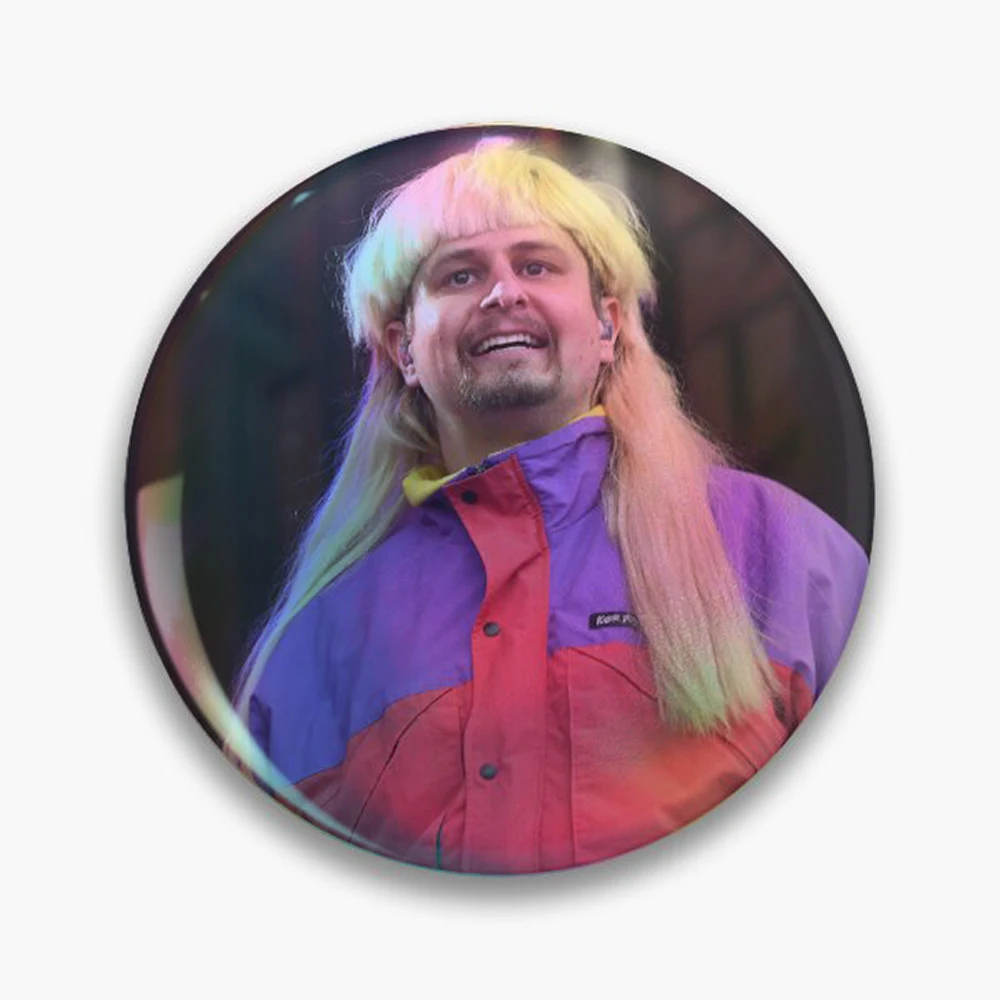 Oliver Tree - Photograph Pin Holographic Star Heart Pin Brooches Laminated Button Fashion Accessory