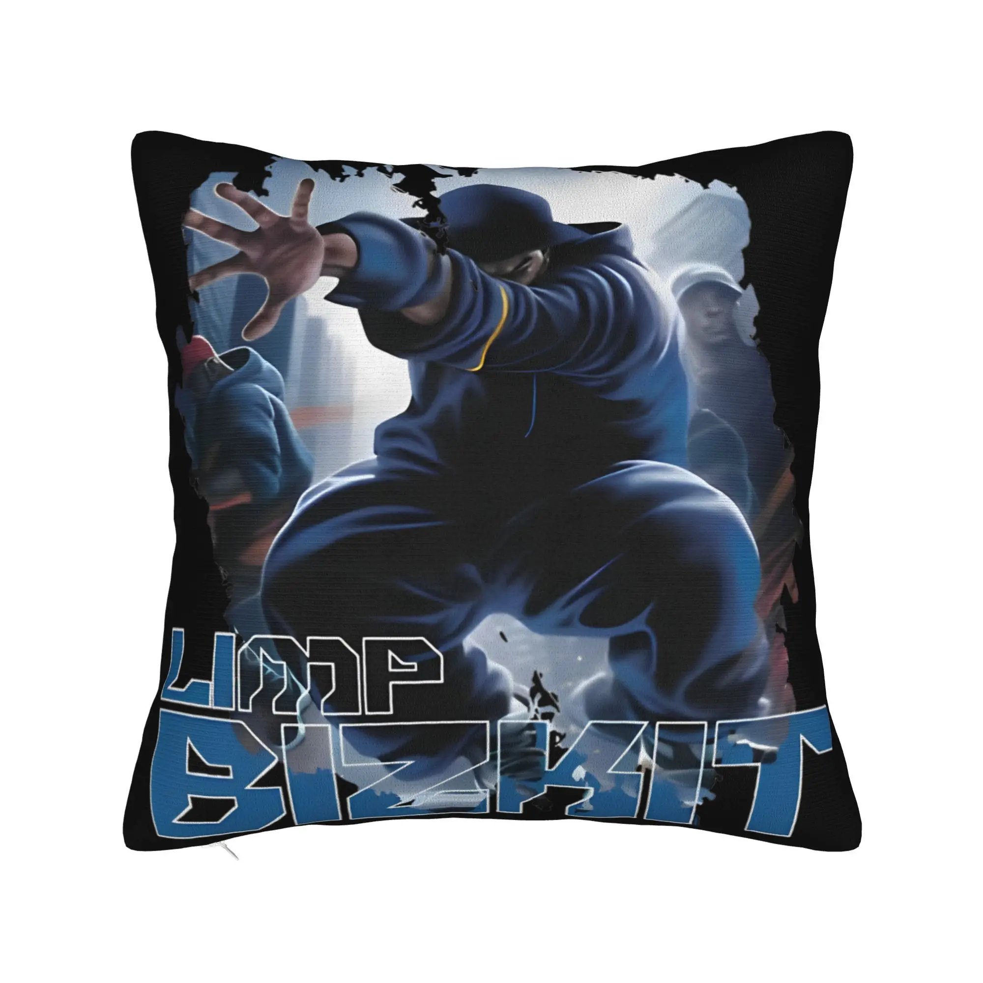 Limp Bizkit Square Pillow Cases  Metal Band Rap Rock Cushion Cover Awesome Zippered Decorative Pillowcase for Home 18