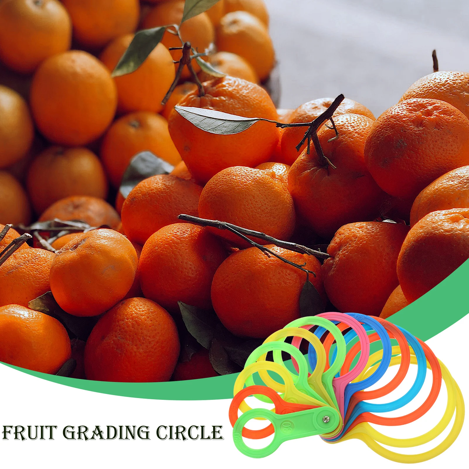 

1 set Fruit Plastic Fruits Diameter Measuring Rings Gauge Tool for Measurement 30mm to 90mm Fruitful Size Chart