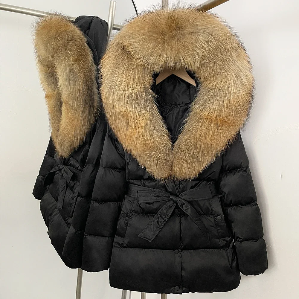 Down Jacket Women Duck Down Coat Femme Lightweight Padded Jackets Real Fur Coat Puffer Jacket Woman New in Coats & Jackets