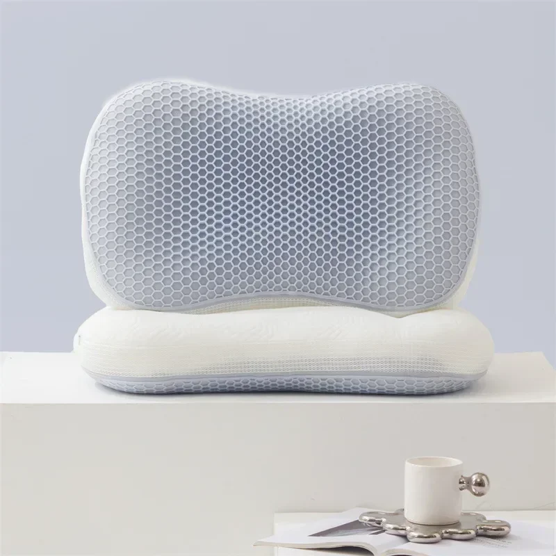 1 Pcs Pectin Feather Silk Pillows Honeycomb Rebound Four Season Universal Pillow Summer Household Neck Pillow Core Single Pillow