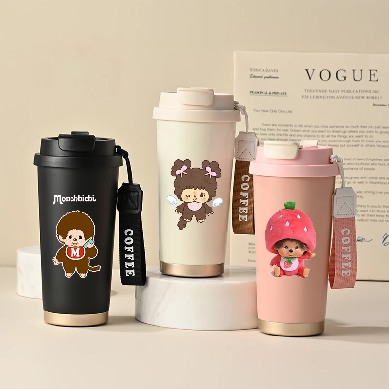 

Monchhichi Thermos Cup Boy Girl Thermal Water Bottle Women Kawaii Stainless Steel Thermal Coffee Mug Man Insulated Cup Home Gift